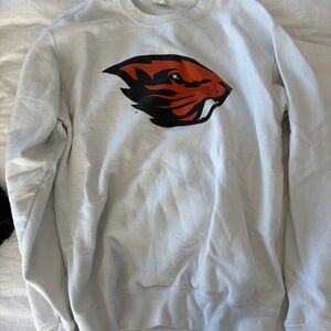 Oregon state university beavers white crewneck